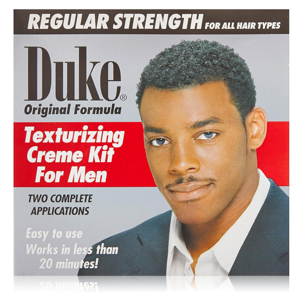 Duke Texturizing Creme Kit for Men Regular Strength Original Formula Two Complete Application for All Hair Types 1Ea